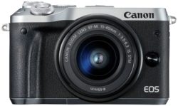 Canon EOS M6 Compact System Camera with 15-45mm Lens